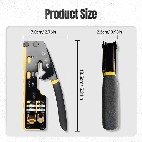 RJ45 Network Crimper 3 in 1 Crimp CAT8/7/6A/6/5E - Picture 12 of 13